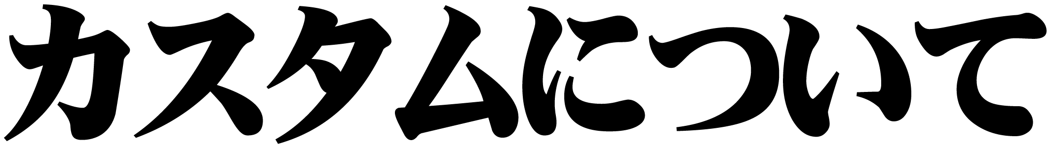 カスタムについて